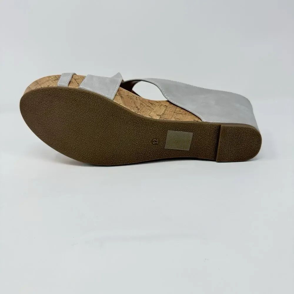 Journee Collection Rayna Women’s Size 12 Stone Wedge Sandals New